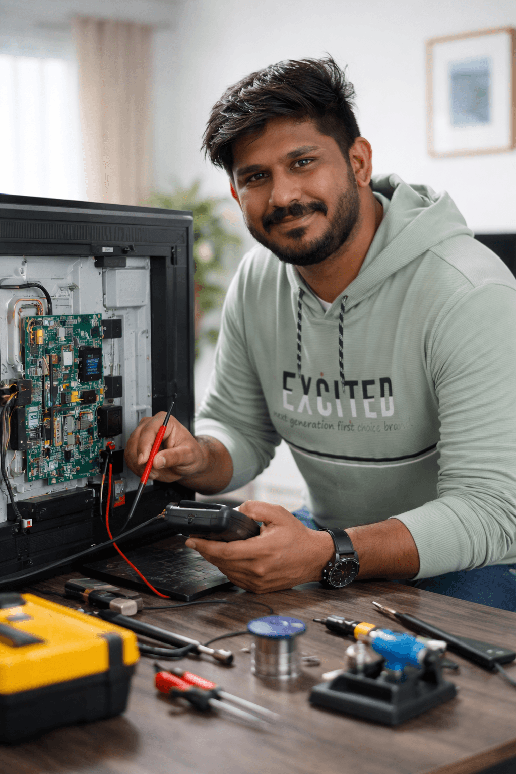 Workshop tools used for TV repair